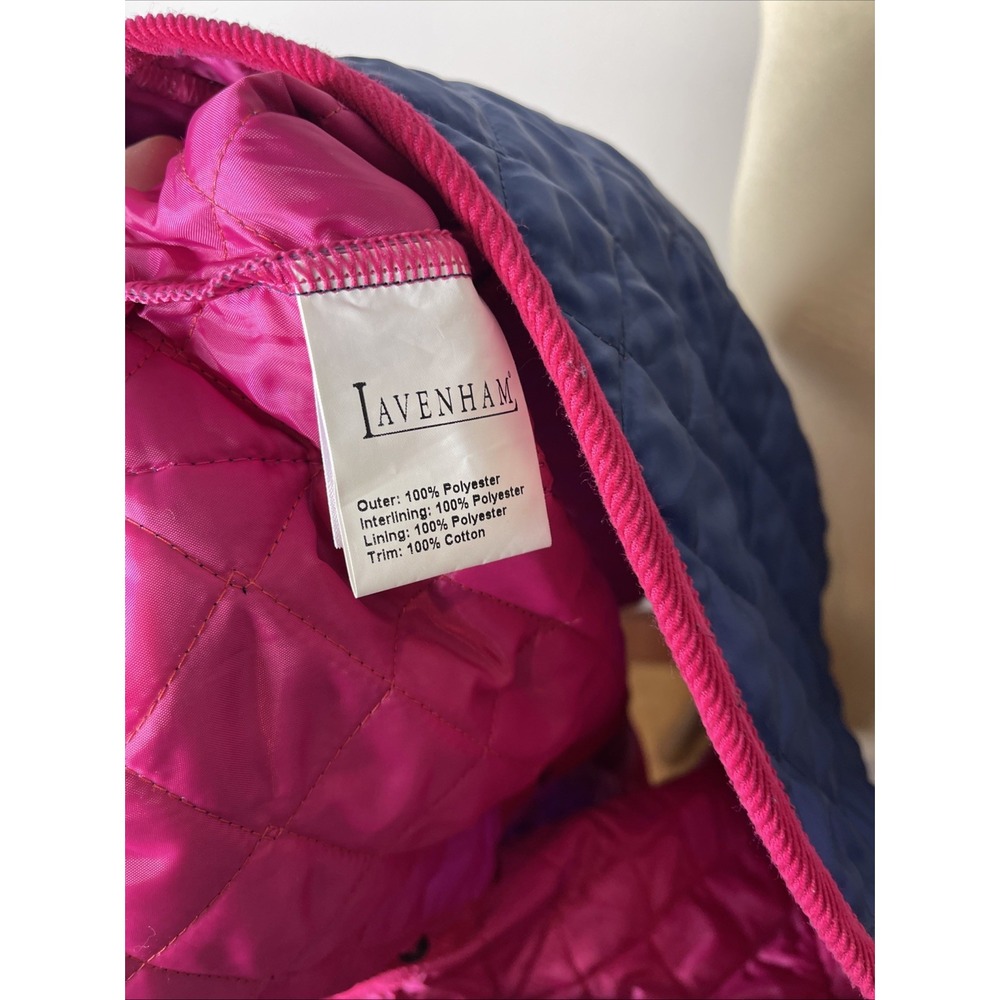 Womens Lavenham Liberty Fabric Blue Quilted Hooded Vest UK‎ 12 US 38 - Picture 9 of 9